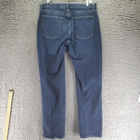 Gap Jeans Mens 34x34 Blue Straight Stretch Denim - Picture 8 of 9